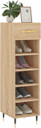 vidaXL - Schoenenkast - 30x35x105 - cm - bewerkt - hout - sonoma - eikenkleurig