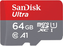 Sandisk Ultra - microSDXC 64GB - UHS-I Class 10 A1 - (SDSQUA4-064G-GN6TA)