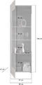 Furnilux Freno - Woonkamercombinatie - 350x40x195cm - Grijs Eiken