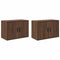 vidaXL - Garagewandkasten - 2 - st - spaanplaat - bruin - eiken