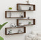 vidaXL - Wandschappen - kubus - 4 - st - 100x15x30 - cm - bewerkt - hout - bruineiken
