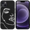 iMoshion Design voor de iPhone 13 hoesje - Abstract Gezicht - Wit