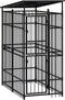 vidaXL - Hondenkennel - 3,69 - m² - staal
