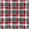 vidaXL - Palletkussen - 58x58x10 - cm - stof - ruitpatroon - rood