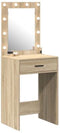 vidaXL - Kaptafel - met - LED-verlichting - - - Sonoma - Eik - 50x41x135 - cm
