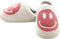 Budino® Smiley Pantoffels - Sloffen - Comfortabel en warm - Wit Roze - Maat 41/42
