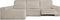 Hoes voor chaise longue met lange armleuning links Eysa ROC Wit 180 x 120 x 360 cm