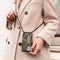 iMoshion Hoesje Geschikt voor iPhone 12 Mini Hoesje Met Koord - iMoshion Design Hoesje met Koord - Goud / Zwart / Golden Leaves