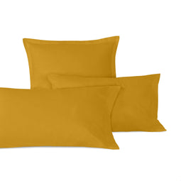 Happy Friday Pillow cover Basic 60x60 cm (x2) Mustard