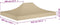 vidaXL - Partytentdak - 270 - g/m² - 4x3 - m - beige