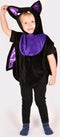 Den Goda Fen Verkleedkledij Vleermuis - Mini cape met capuchon - 86-110cm - 1-4 jaar - Zwart/Paars