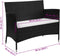 vidaXL - Tuinbank - met - kussen - poly - rattan - zwart