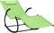 vidaXL - Ligbed - schommelend - staal - en - textileen - groen