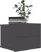 vidaXL - Nachtkastjes - 2 - st - 40x30x30 - cm - spaanplaat - grijs