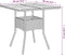 vidaXL Tuintafel met acaciahouten blad 80x80x75 cm poly rattan grijs