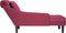 vidaXL - Chaise - longue - met - kussen - en - rechterarmleuning - fluweel - wijnrood