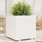 vidaXL - Plantenbak - 70x70x72 - cm - massief - grenenhout - wit