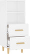 vidaXL - Dressoir - 34,5x34x90 - cm - bewerkt - hout - wit