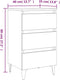 vidaXL - Nachtkastjes - 2 - st - met - metalen - poten - 40x35x69 - cm - sonoma - eiken