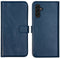Selencia Galaxy A13 (5G) / A04s - Echt Lederen Bookcase - 3 Pashouders - Blauw
