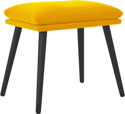vidaXL - Voetenbank - 45x29,5x35 - cm - fluweel - mosterdgeel