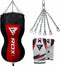 RDX Sports Body Bokszak + Handschoenen - Incl. Ketting En Vloerstrap
