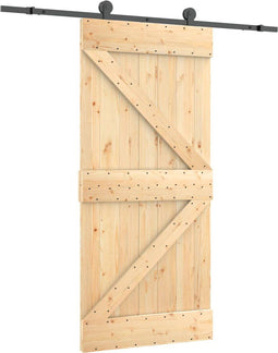 vidaXL - Schuifdeur - met - beslag - 95x210 - cm - massief - grenenhout