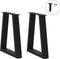 vidaXL - Eettafelpoten - 2 - st - V-vormig - 28x(42-43,3) - cm - staal - zwart