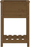 vidaXL - Plantenbak - met - schap - 54x34,5x81 - cm - grenenhout - honingbruin