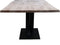 Old Inn - Eetkamertafel - Boomstamtafel - Industrieel - Eikenhout - Metalen V-poot - 220x100x76cm