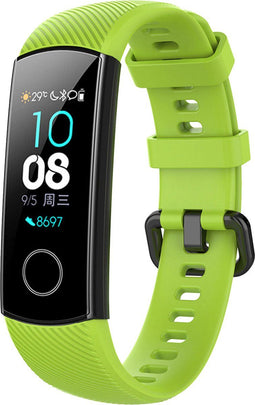 iMoshion Bandje Geschikt voor Honor Band 4 - iMoshion Siliconen band zwarte gesp met design met installatiehulp - Groen