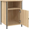 vidaXL - Nachtkastje - 40x42x60 - cm - bewerkt - hout - sonoma - eikenkleurig