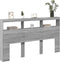 vidaXL - Hoofdbordkast - met - LED-verlichting - 180x17x102 - cm - grijs - sonoma