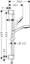 Hansgrohe Croma S - Doucheset - 3 straalsoorten - wit/chroom