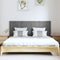 vidaXL - Wandhoofdbord - 166x3x60 - cm - massief - grenenhout - grijs