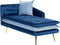GONESSE - Chaise longue - Marineblauw - Fluweel