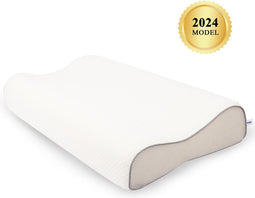 MiRi Hoofdkussen –【Nekklachten】– Hoge Kwaliteit – Memory Foam – Luxe Kussen – Rugklachten – Traagschuim – 4D Mesh – Ergonomisch – 60x35 cm