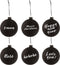 J-Line kerstbal Blackboard - glas - zwart - small - doos van 6