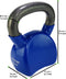 Tunturi Kettlebell - 12 kg - Vinyl - Blauw - Incl. gratis fitness app