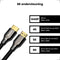 HDMI 2.1 Ultra High Speed Kabel Nylon – Gold Plated – PS5 en Xbox Series X ondersteuning – 1 Meter