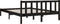 vidaXL - Bedframe - massief - grenenhout - zwart - 120x190 - cm