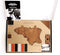MiMi Innovations® Exclusieve Houten Wereldkaart - Muurdecoratie - Wanddecoratie - Muursticker - 130x78 cm/51.2x30.8 inch - Sapele