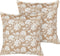 NOTELEA - Sierkussen set van 2 - Wit/Beige - 45 x 45 cm - Katoen
