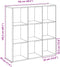 vidaXL - Kamerscherm - / - boekenkast - 102x29x103,5 - cm - hout - gerookt - eiken