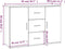 vidaXL - Dressoir - 91x29,5x65 - cm - bewerkt - hout - wit
