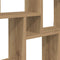 vidaXL - Wandschap - kubus - 90x15x119,5 - cm - bewerkt - hout - artisanaal - eiken