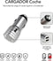 SUBBLIM SUB-CHG-4CC001 - Universele USB-Autolader 2xUSB 2.4A + Kabel 3 in 1 - Zilver