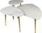 HSM Collection Salontafel Marseille - 90x60x36 cm - Wit/goud - Marmer/metaal