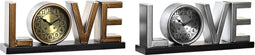 Bordsklocka DKD Home Decor Love Koper Ziverachtig Ijzer (39 x 8 x 15 cm) (2 Stuks)