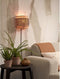 GOOD&MOJO Wandlamp Bhutan - Bamboe/Zwart - 24x12x21cm - Binnen